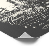 ラグナビーチオレンジカリフォルニアヴィンテージ ポスター (角)