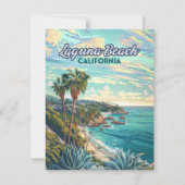 ラグナビーチカリフォルニアオレンジカウンティヴィンテージカード (正面)