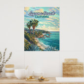 ラグナビーチカリフォルニアオレンジカウンティヴィンテージ ポスター (キッチン)