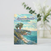 ラグナビーチカリフォルニアオレンジカウンティヴィンテージ ポストカード (スタンド正面)