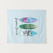 ラグナビーチカリフォルニアサーフボード タペストリー (正面(横))