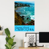 ラグナビーチカリフォルニアヴィンテージトラベル ポスター (ホームオフィス)