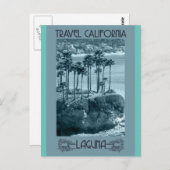 ラグナビーチカリフォルニアヴィンテージトラベル ポストカード (正面/裏面)