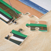 ラグナビーチカリフォルニアヴィンテージ旅行ポスター ジグソーパズル (側面)