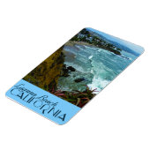 ラグナビーチカリフォルニアヴィンテージ旅行ポスター マグネット (左側)