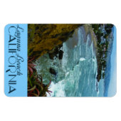 ラグナビーチカリフォルニアヴィンテージ旅行ポスター マグネット (横)