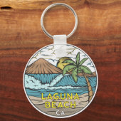 ラグナビーチカリフォルニアヴィンテージ キーホルダー (正面)