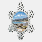 ラグナビーチホリデイ スノーフレークピューターオーナメント (右)