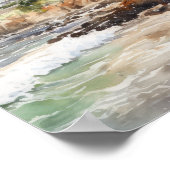 ラグナビーチ水彩画プリントポスター ポスター (角)