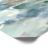 ラグナビーチ水彩画プリントポスター ポスター (角)