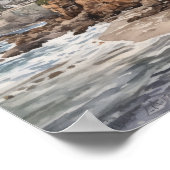 ラグナビーチ水彩画プリントポスター ポスター (角)