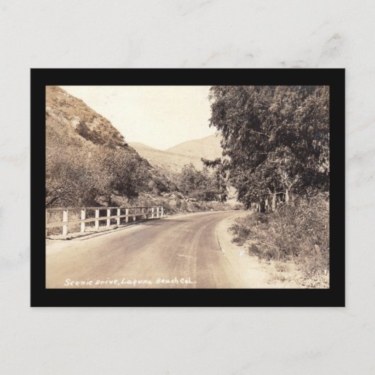 ラグナビーチ、カリフォルニア州1928ヴィンテージ ポストカード (正面)