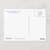 ラグナビーチ、カリフォルニア海岸線 ポストカード (裏面)