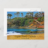 ラグナビーチ（カリフォルニア） ポストカード (正面/裏面)