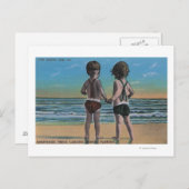 ラグナビーチ, FL – 子供とシーンからの挨拶 ポストカード (正面/裏面)
