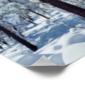 ラグナ山脈の雪に覆われた木 ポスター (角)