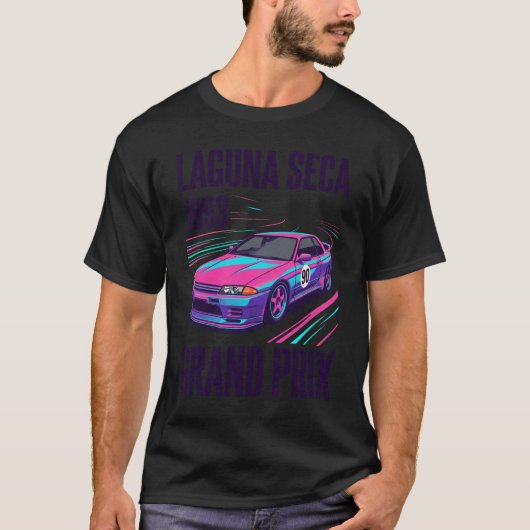 ラグナ・セカ 1993 ビンテージ グランプリ レース ポスター Tシャツ (正面)