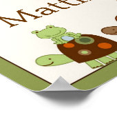 ラグナ タートル フロッグ ぬいぐるみ 壁アート 名前 プリント (角)