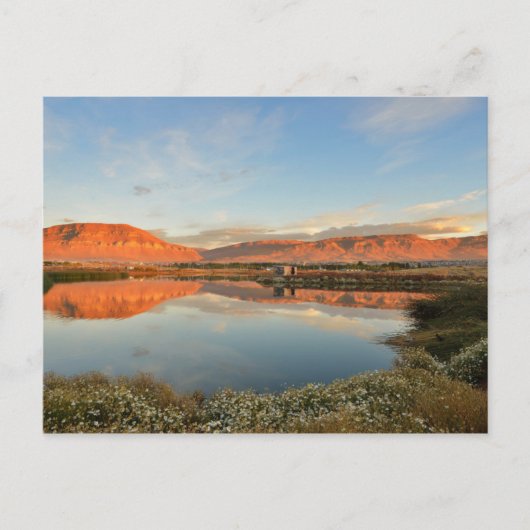 ラグナNimezの日没、El Calafate ポストカード (正面)