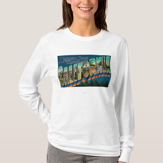 ラグナSecaの配線管、カリフォルニア-大きい手紙場面 Tシャツ (正面)