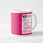 ラグバッグスプリスクリプションワイン&ホットピンクコーヒーマグ ジャンボコーヒーマグカップ (正面右)