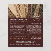 ラグパターン(の模様が)ある、カーペット層、フィッター広告ズ チラシ (正面)