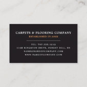 ラグパターン(の模様が)ある、カーペット層、フィッター 名刺 (裏面)