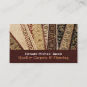 ラグパターン(の模様が)ある、カーペット層、フィッター 名刺 (正面)