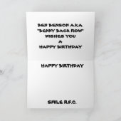 ラグビおもしろいー誕生日カード カード (内部)