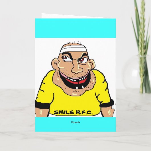 ラグビおもしろいー誕生日カード カード (裏面)