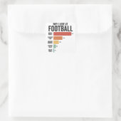ラグビーおもしろいグで負けるサッカースポーツ スクエアシール (バッグ)