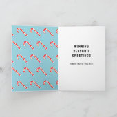 ラグビーおもしろいグのクリスマスホリデーカード シーズンカード (内部)