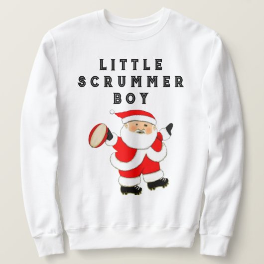 ラグビーおもしろいグクリスマスホリデー スウェットシャツ (デザイン正面)