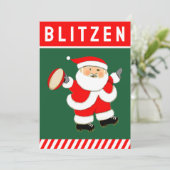 ラグビーおもしろいスポーツのクリスマスカード シーズンカード (スタンド正面)
