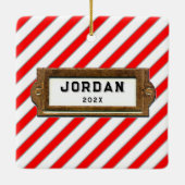 ラグビーおもしろいドラマー少年 セラミックオーナメント (裏面)