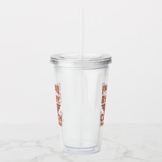 ラグビーおもしろいパパ及びラグビーコーチ アクリルタンブラー (右)