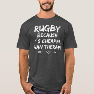 ラグビーおもしろいビーことわざセラピーラグビーのコーチ Tシャツ