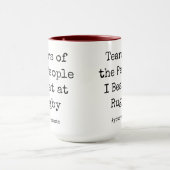 ラグビーおもしろいビーでビートした人々の涙 マグカップ (中央)