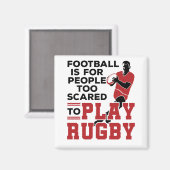 ラグビーおもしろいビーに怯えすぎるラグビーのジョーク遊のことわざ マグネット (正面/裏面)