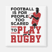 ラグビーおもしろいビーに怯えすぎるラグビーのジョーク遊のことわざ マグネット (正面)