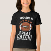 ラグビーおもしろいビーバレンタインデー トライブレンドＴシャツ (正面)