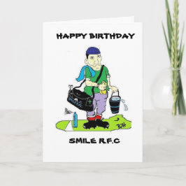 ラグビーおもしろいビー誕生日カード カード