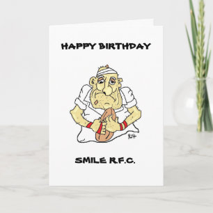 ラグビーおもしろいビー誕生日カード カード