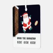 ラグビーおもしろい収集可能セラミックオーナメント メタルオーナメント (正面左)