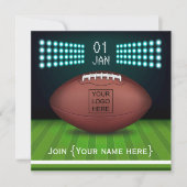 ラグビーお祝いパーティの招待状の写真の追加 招待状 (正面)