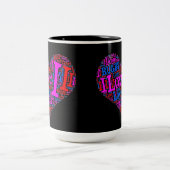 ラグビーが大好き - ツートン カフェマグカップ ツートーンマグカップ (中央)