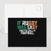 ラグビーが簡単なら、フットボールと呼ぶだろう ポストカード (正面/裏面)