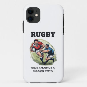 ラグビーで取り組みがハグの間違い iPhone 11 ケース