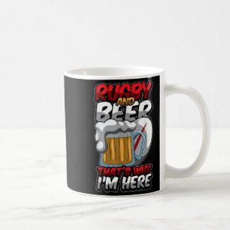 ラグビーとビールWhy Im Here Rugger おもしろい Quot コーヒーマグカップ