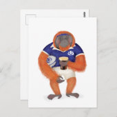 ラグビーのオランウタン葉書Ruaridh ポストカード (正面/裏面)